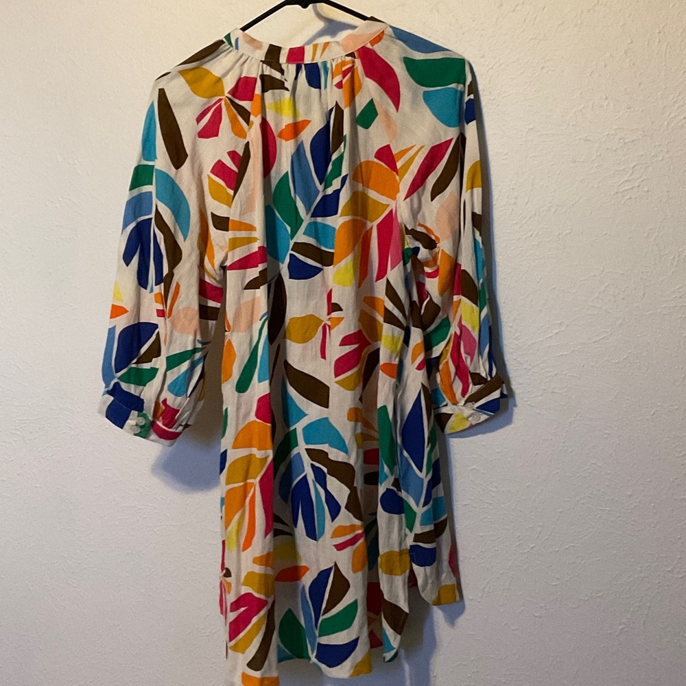 Tabitha Brown Button Down Shirt - Multicolor Leaf… - image 2